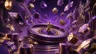 3D isometric render of a luxurious casino scene featuring floating poker chips, dice, and glowing slot machine reels in a pre
